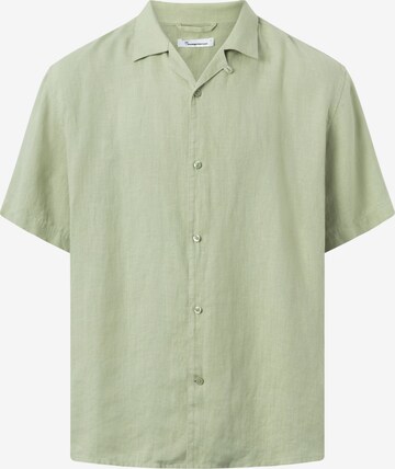 Chemise KnowledgeCotton Apparel en vert : devant