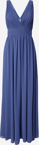 Robe de soirée mascara en bleu : devant