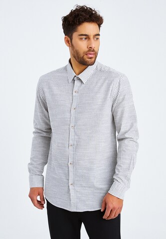 Leif Nelson Regular fit Button Up Shirt in Beige