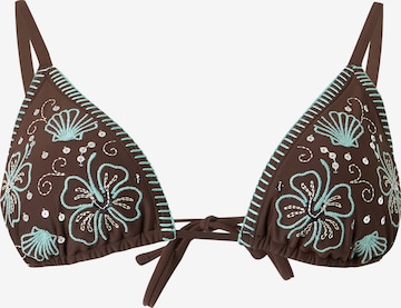 HOLLISTER Kolmio Bikinitoppi värissä ruskea: etupuoli