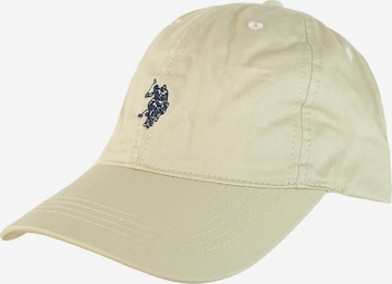 Casquette U.S. POLO ASSN. en beige : devant