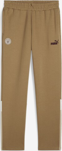 Regular Pantalon de sport 'Manchester City FtblArchive' PUMA en beige : devant