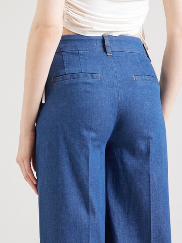 King Louie Wide Leg Jeans 'Lisa Chambray' in Blau