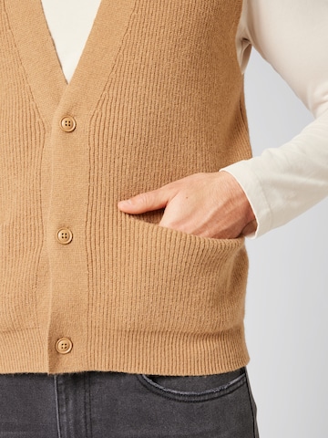 ABOUT YOU x Kevin Trapp Knit cardigan 'Jerome' in Brown