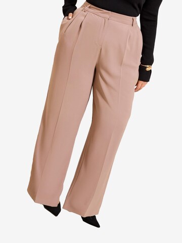 Friends Like These Широкий Плиссированные брюки в Коричневый: спереди