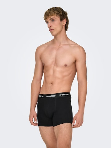 Only & Sons - Calzoncillo boxer 'ONSRiber' en negro