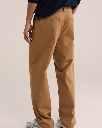 WE Fashion - Loosefit Pantalón plisado en marrón