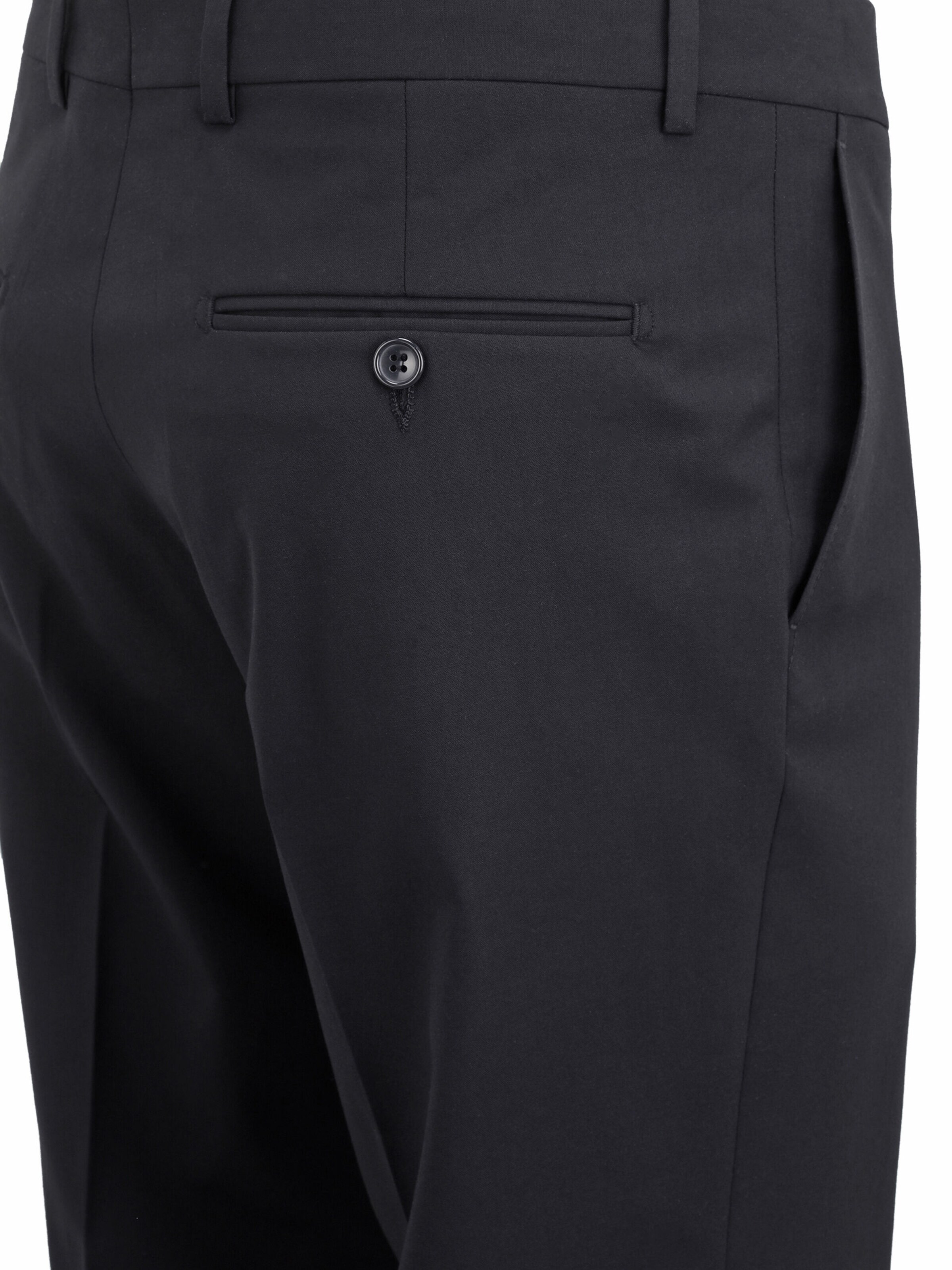 Coupe slim Pantalon à plis Steffen Klein en noir