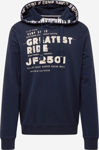 CAMP DAVID Sweatshirt in Blauw: voorkant