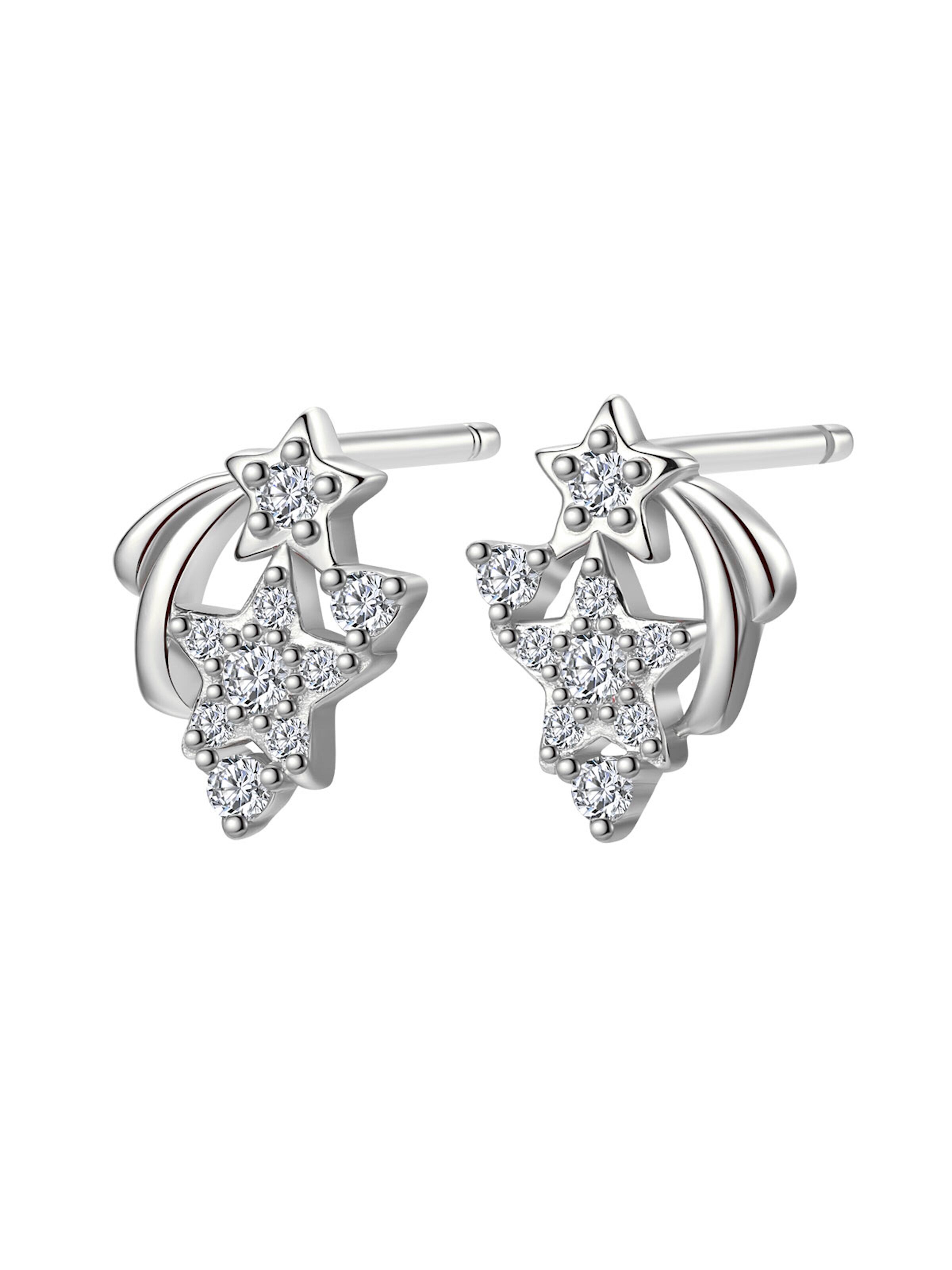 Hey Happiness - Pendientes 'Star Cluster' en plata: frente