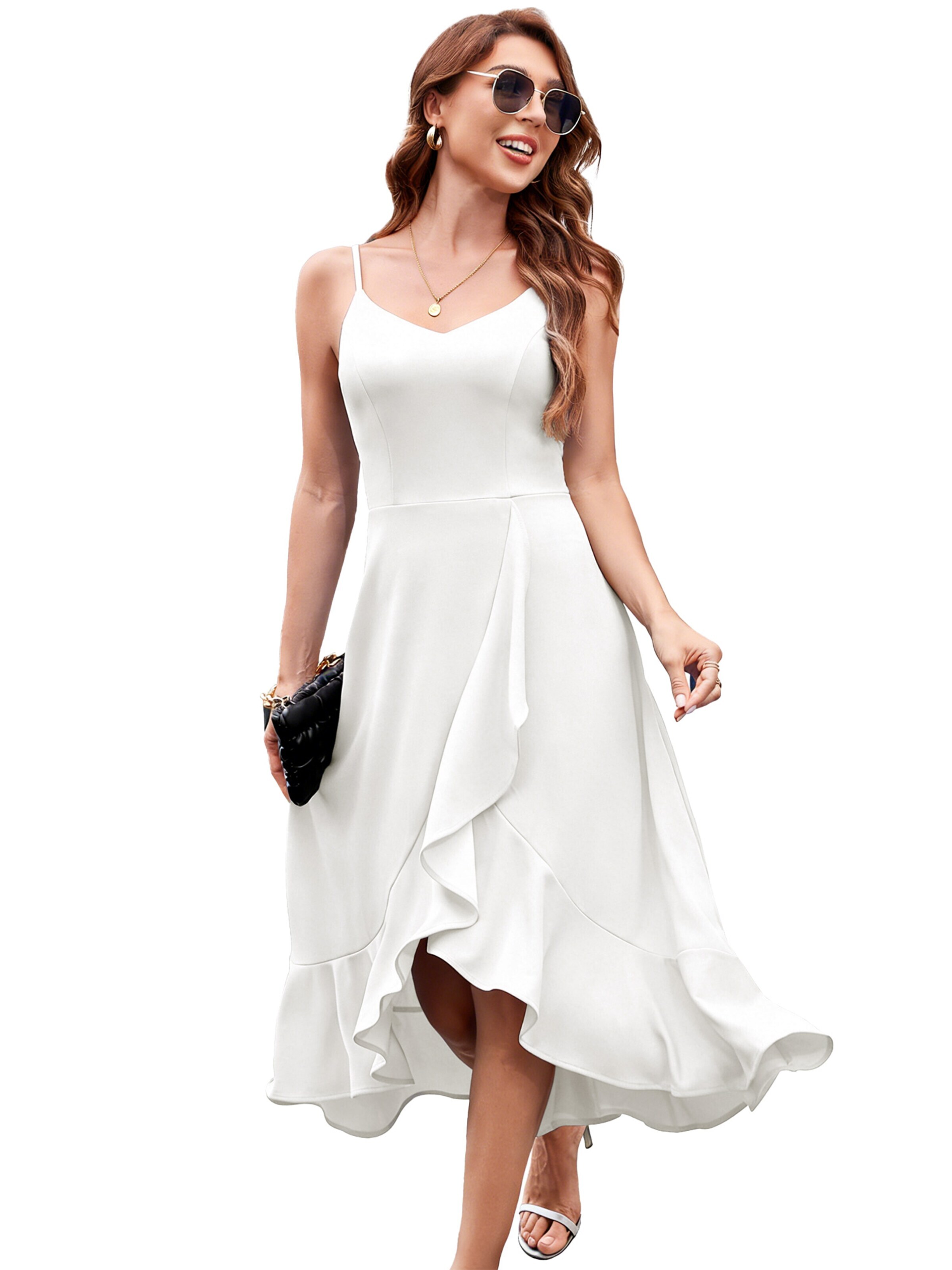 Zapaka Cocktail Dress in White