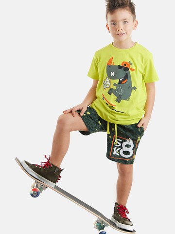 Denokids Tracksuit 'Skater Hippo' in Green: front