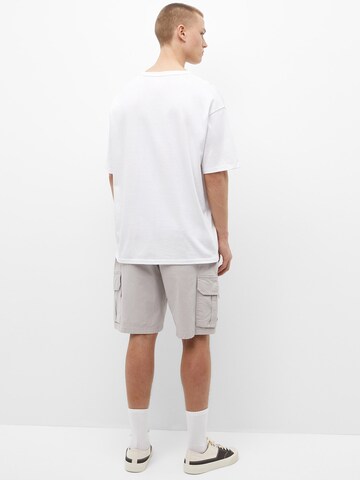 Pull&Bear Loosefit Shorts in Grau