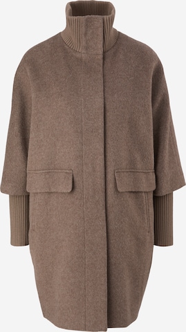 COMMA Between-Seasons Coat in Brown: front