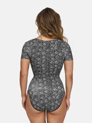 cfabBodi za oblikovanje 'T-Shirt Bodysuit Sculpting Shapewear mit Slip' - siva boja