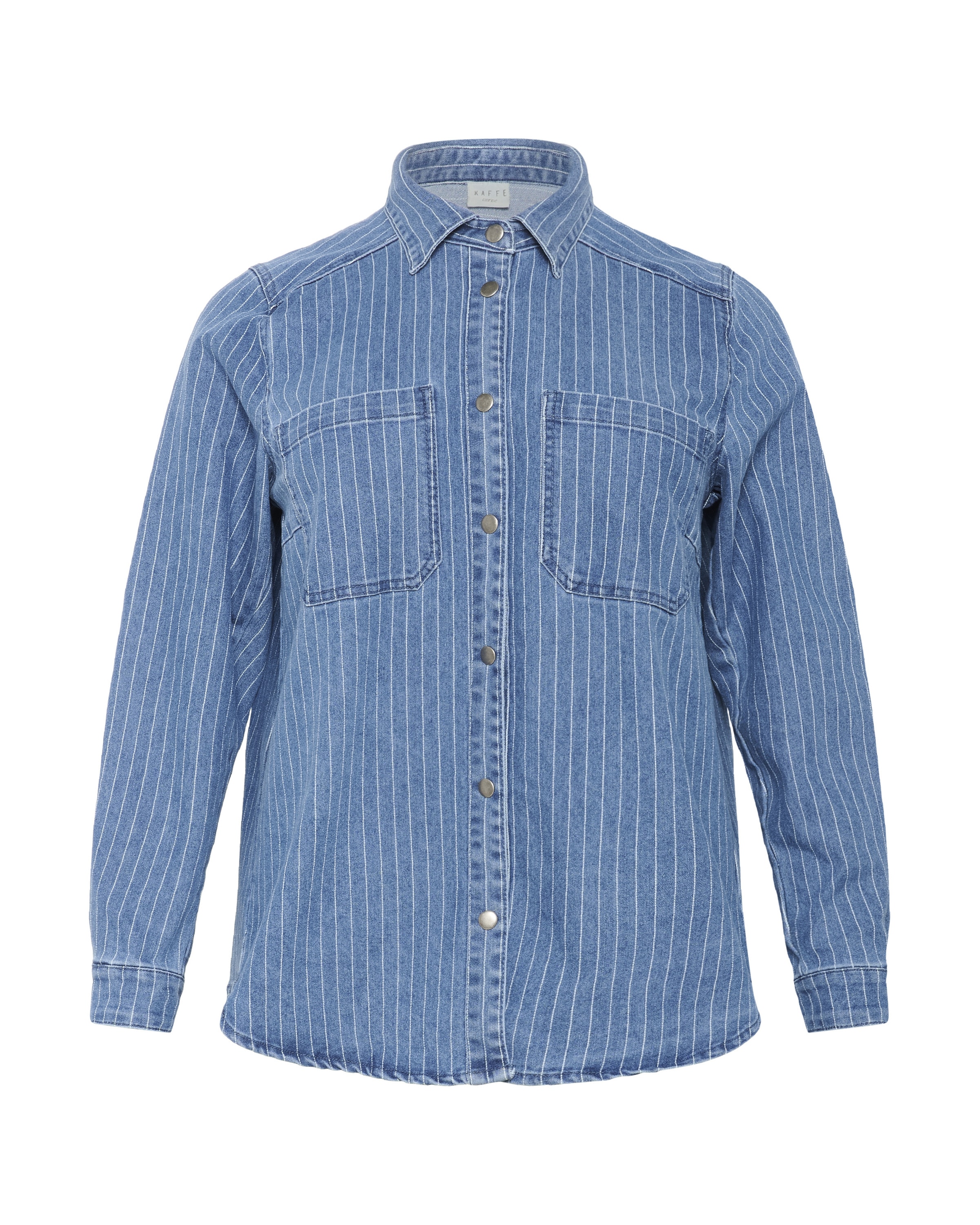 KAFFE CURVE Shirt 'Reeca' in Blue: front