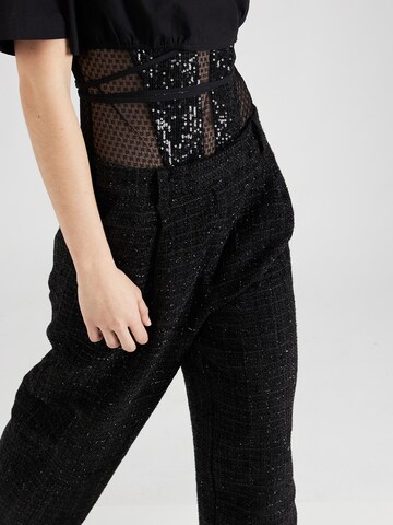 Soft Rebels Wide leg Pleat-Front Pants 'Sabri' in Black