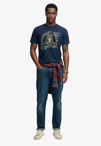 T-Shirt 'Vintage Prep' Superdry & Co en bleu