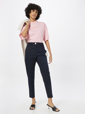 BOSS Black Regular Pleated Pants 'Tachinoa' in Blue