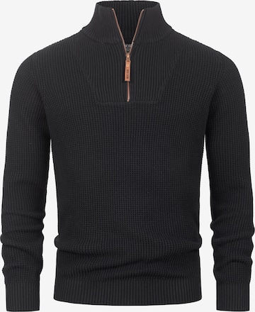 INDICODE JEANS Pullover 'Yassip' in Schwarz: predná strana