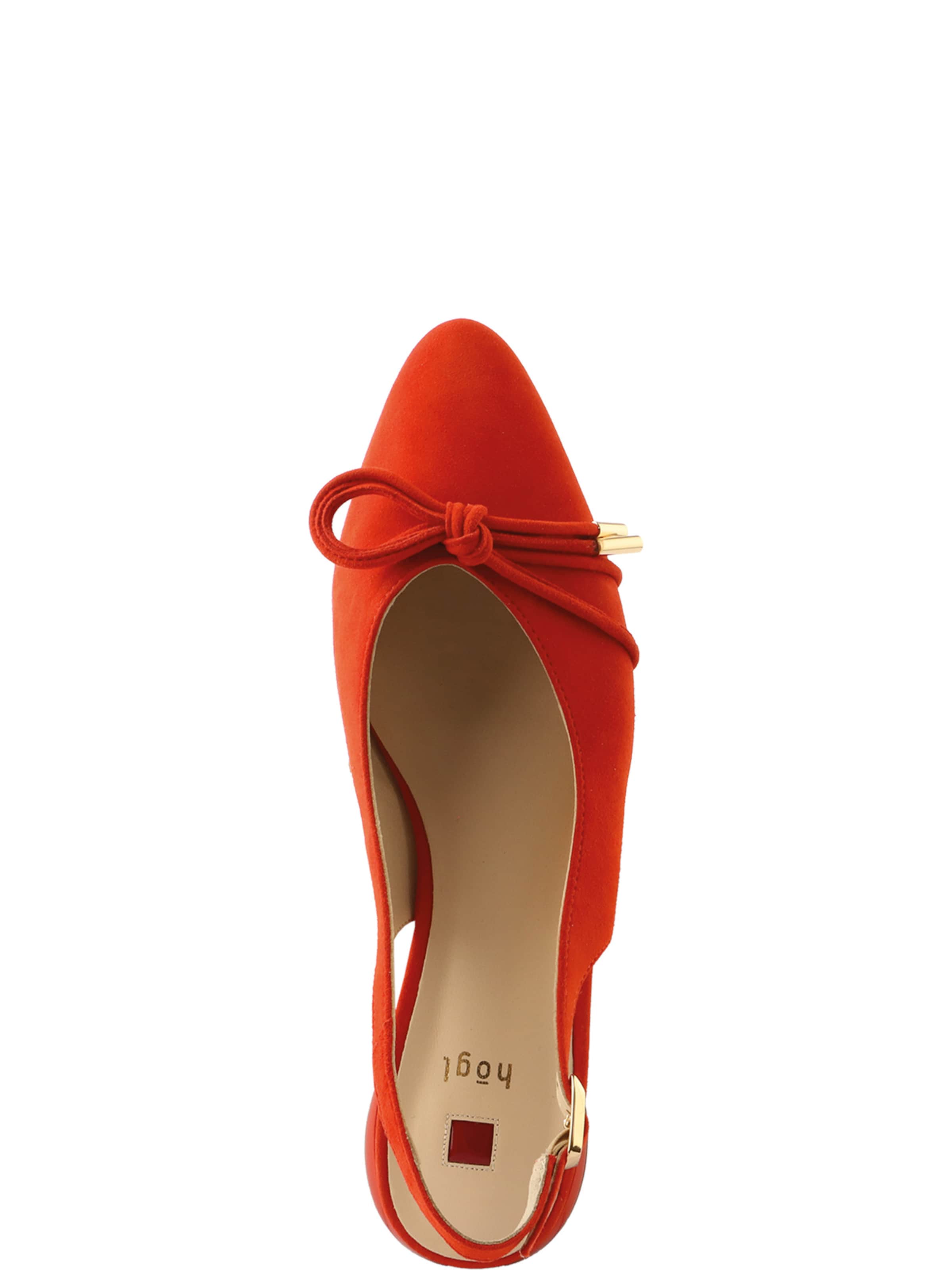 Ballerines à lanières 'Lotta' Högl en rouge