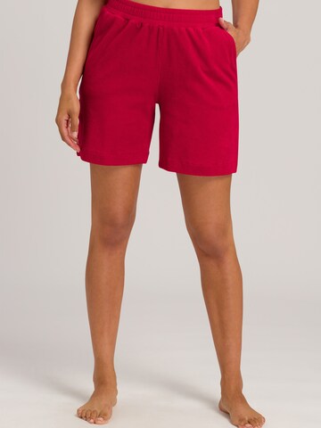 Hanro Pyjamashorts ' Sleep & Lounge ' in Rot: Vorderseite