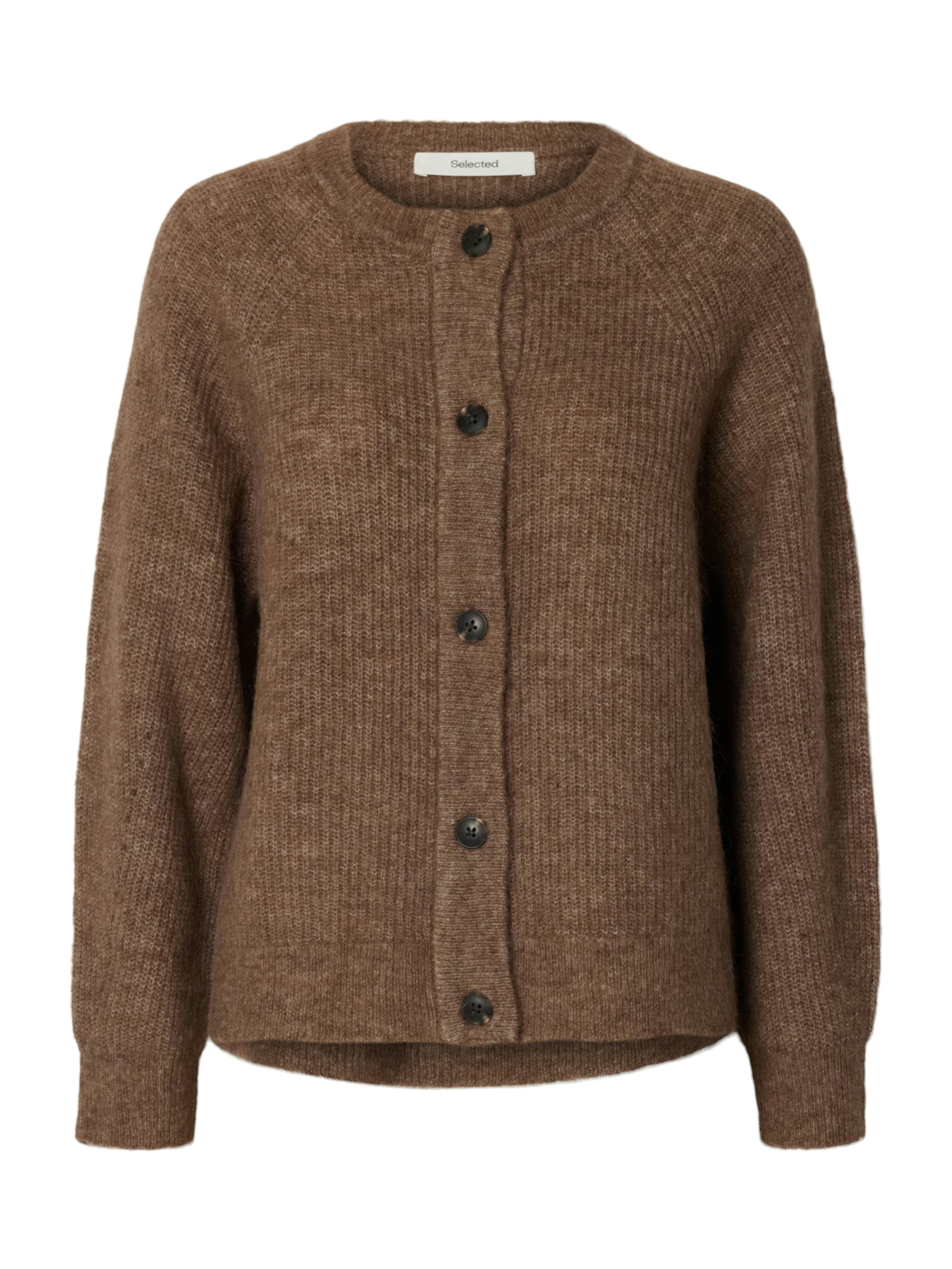 Geacă tricotată 'SLFLULU' de la SELECTED pe maro: față