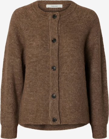 SELECTED Neuletakki 'SLFLULU' värissä ruskea: etupuoli