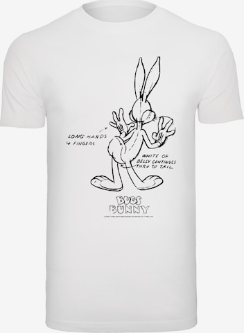 T-Shirt 'Looney Tunes' F4NT4STIC en blanc : devant