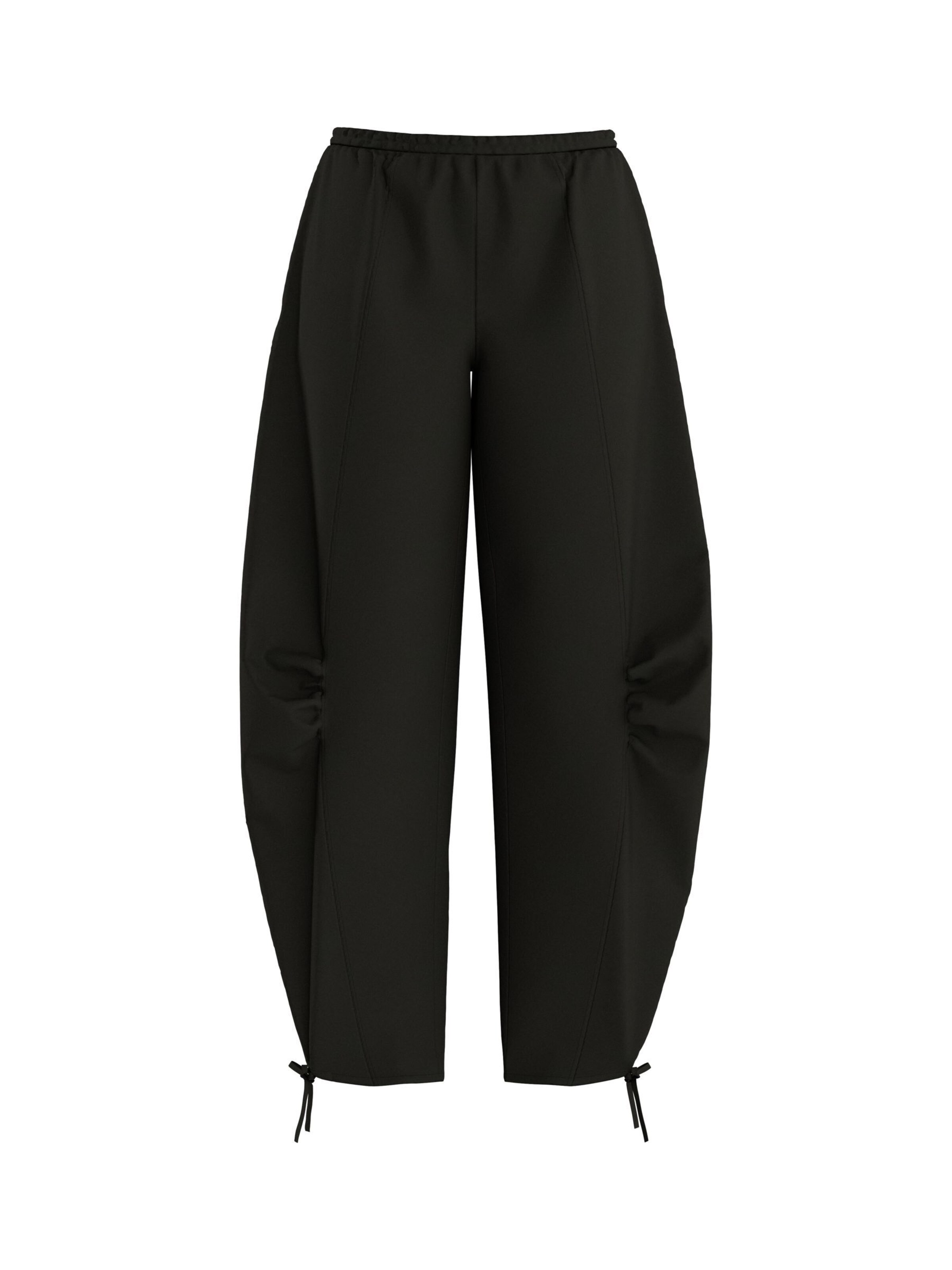 HYPEDROP - Barrel Pantalón 'FARAH' en negro: frente