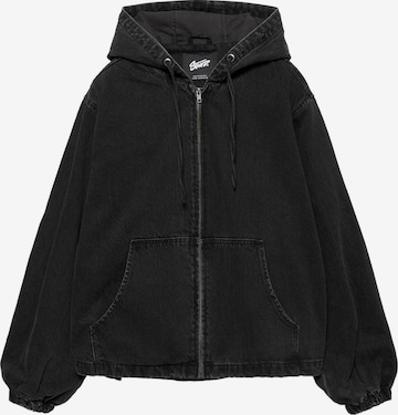 Pull&Bear Välikausitakki 'STWD' värissä musta: etupuoli