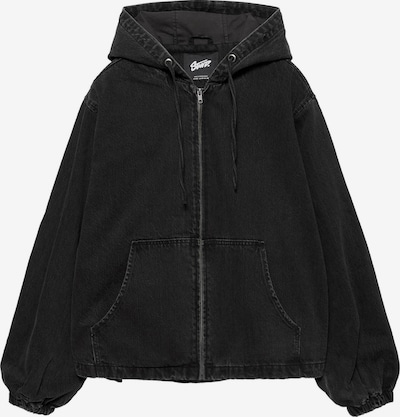 Pull&Bear Välikausitakki 'STWD' värissä musta denim, Tuotenäkymä