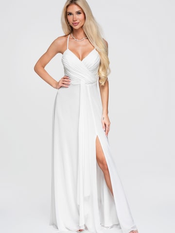 Robe de soirée Ombre en blanc : devant