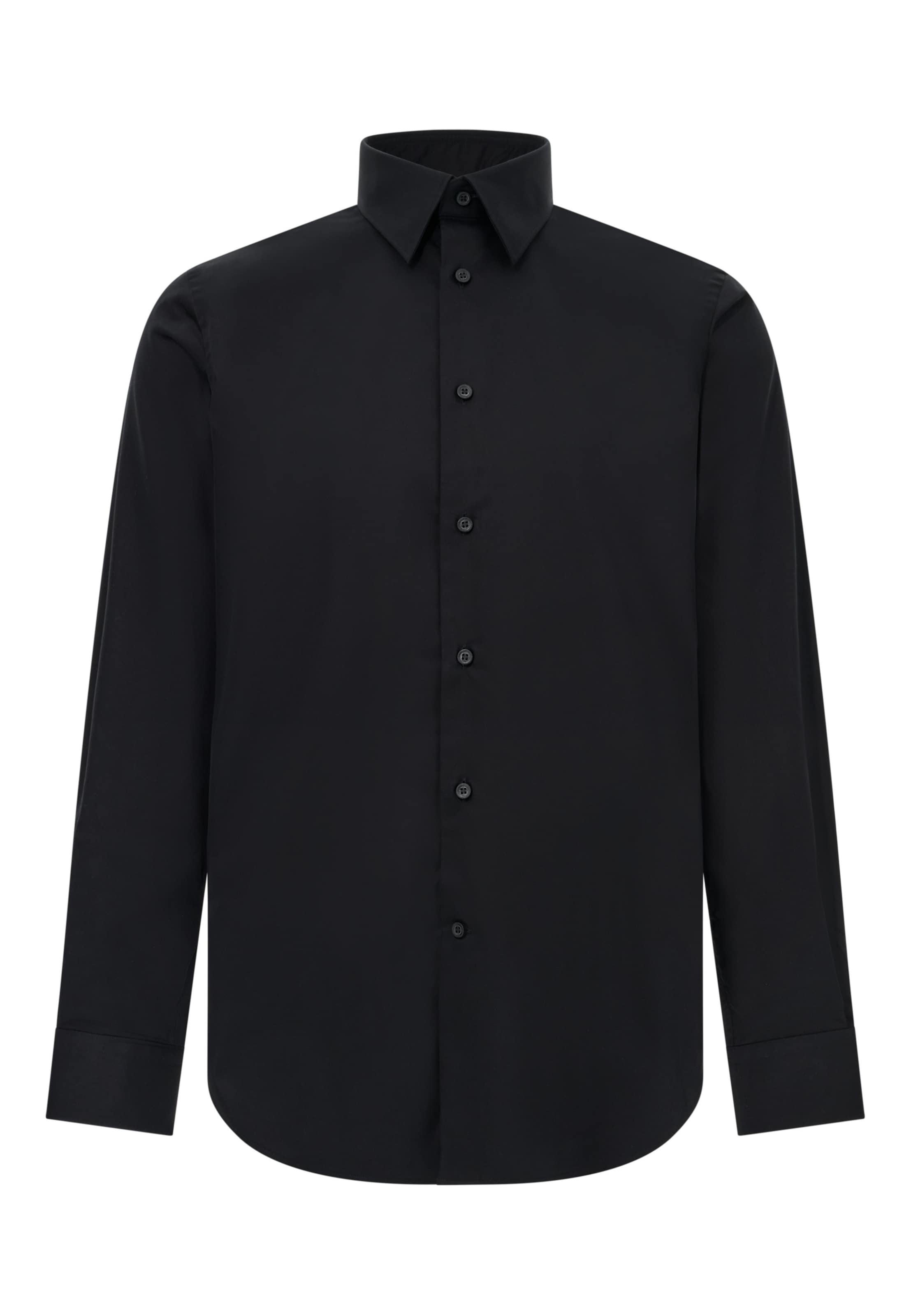 Coupe slim Chemise Boggi Milano en noir : devant