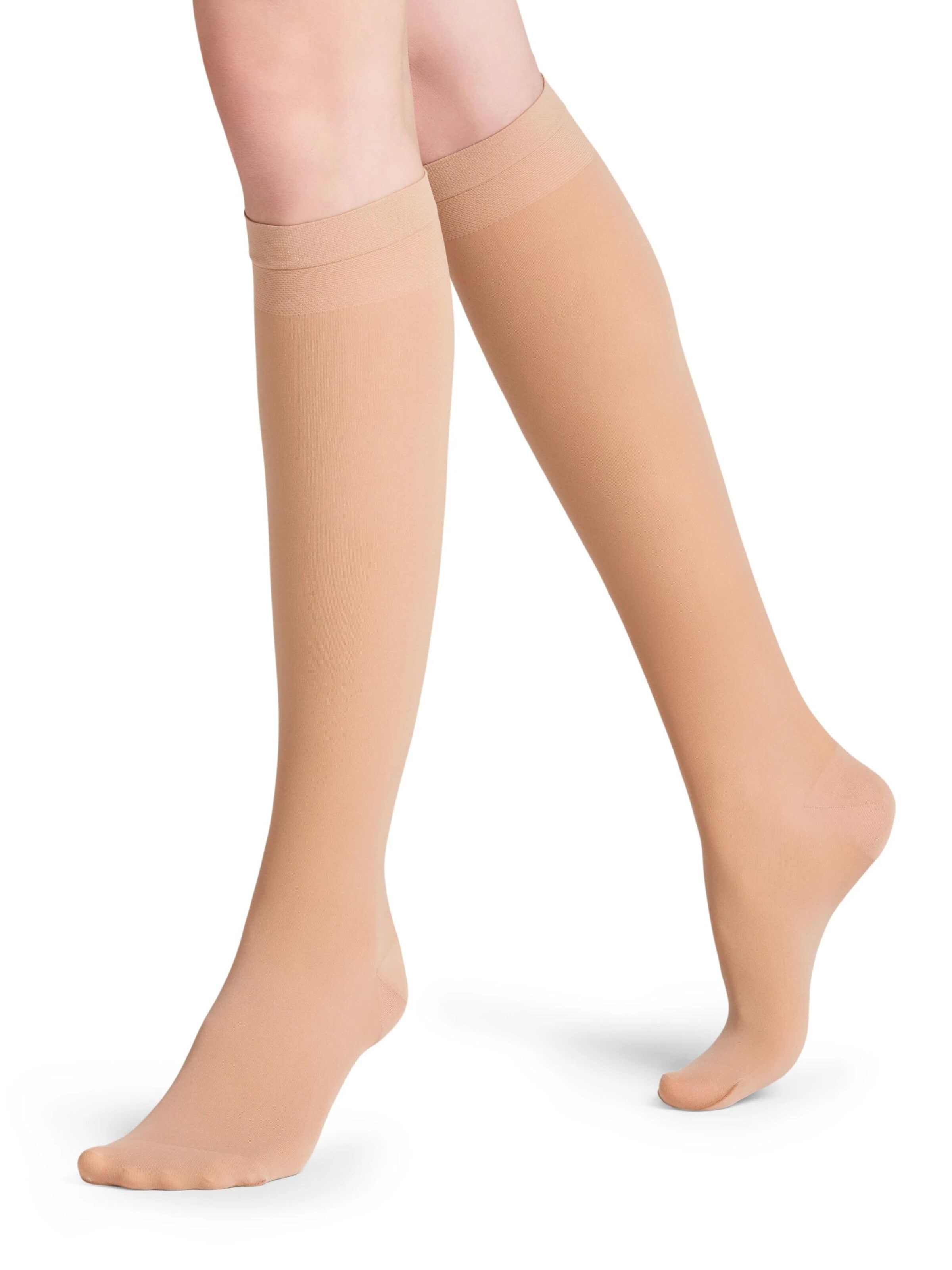 FALKE Kniestrümpfe 'Vitalize' in Beige: Vorderseite