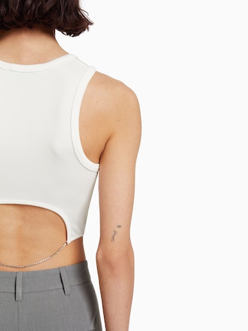 Bershka Top w kolorze biały