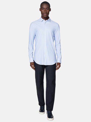Boggi Milano Slim Fit Funktionshemd in Blau