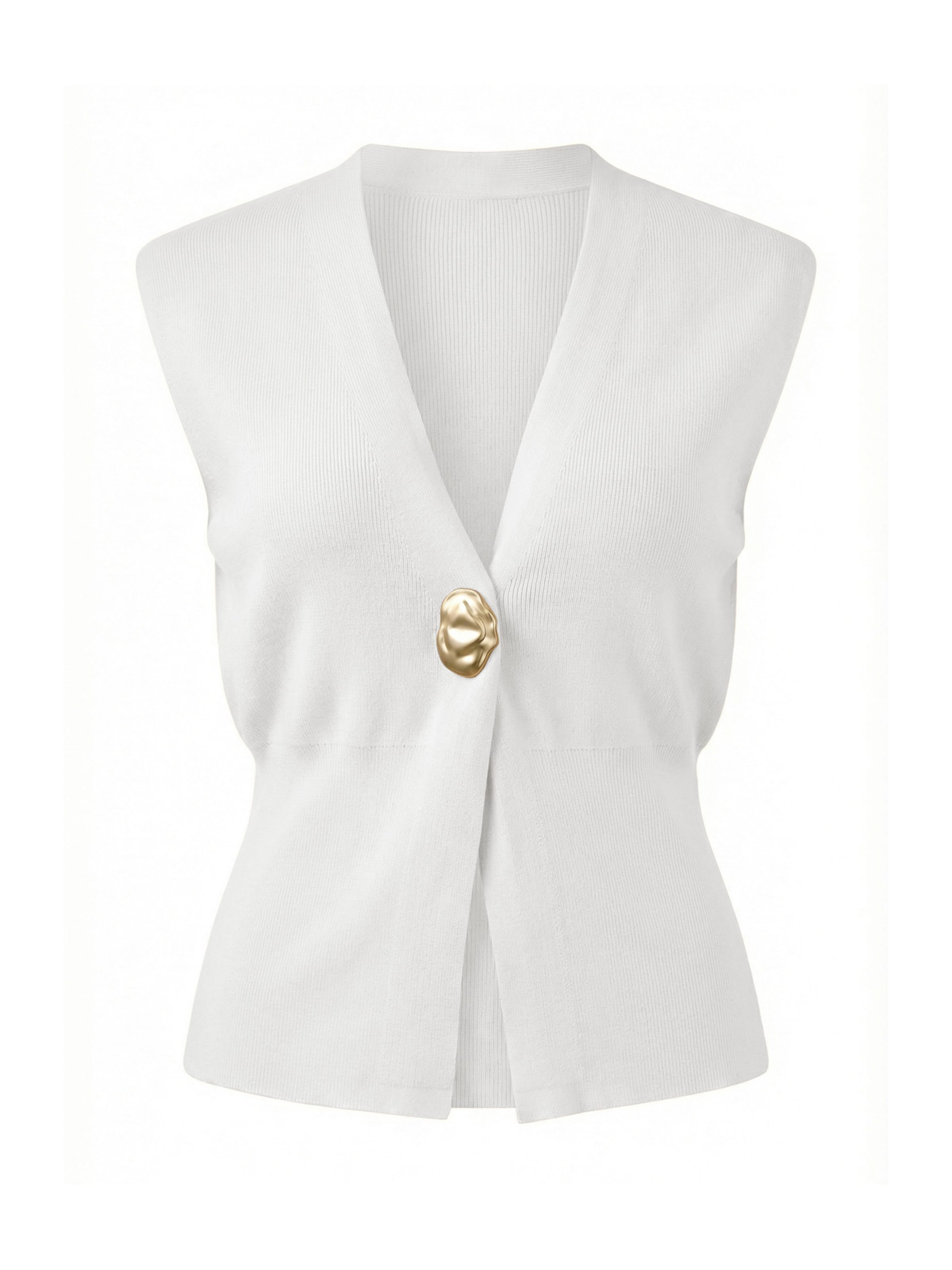 Imily Bela Πλεκτό γιλέκο σε λευκό: μπροστά