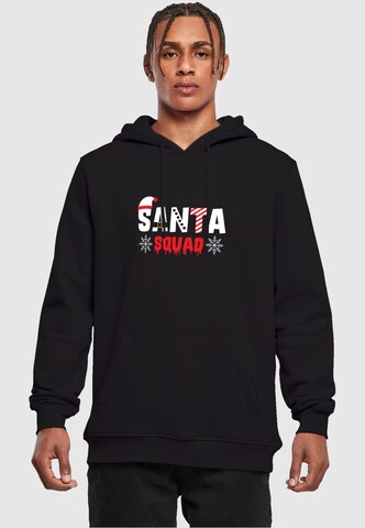 Merchcode Sweatshirt ' Santa Squad' in Zwart: voorkant
