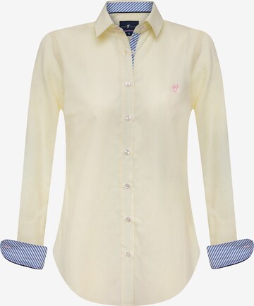 DENIM CULTURE - Blusa 'ANAIS' en amarillo: frente