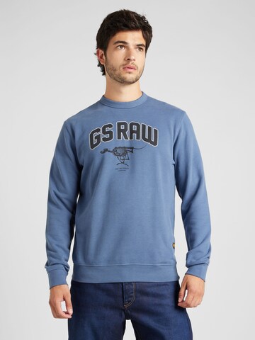 Sweat-shirt 'Skeleton Dog' G-STAR en bleu : devant
