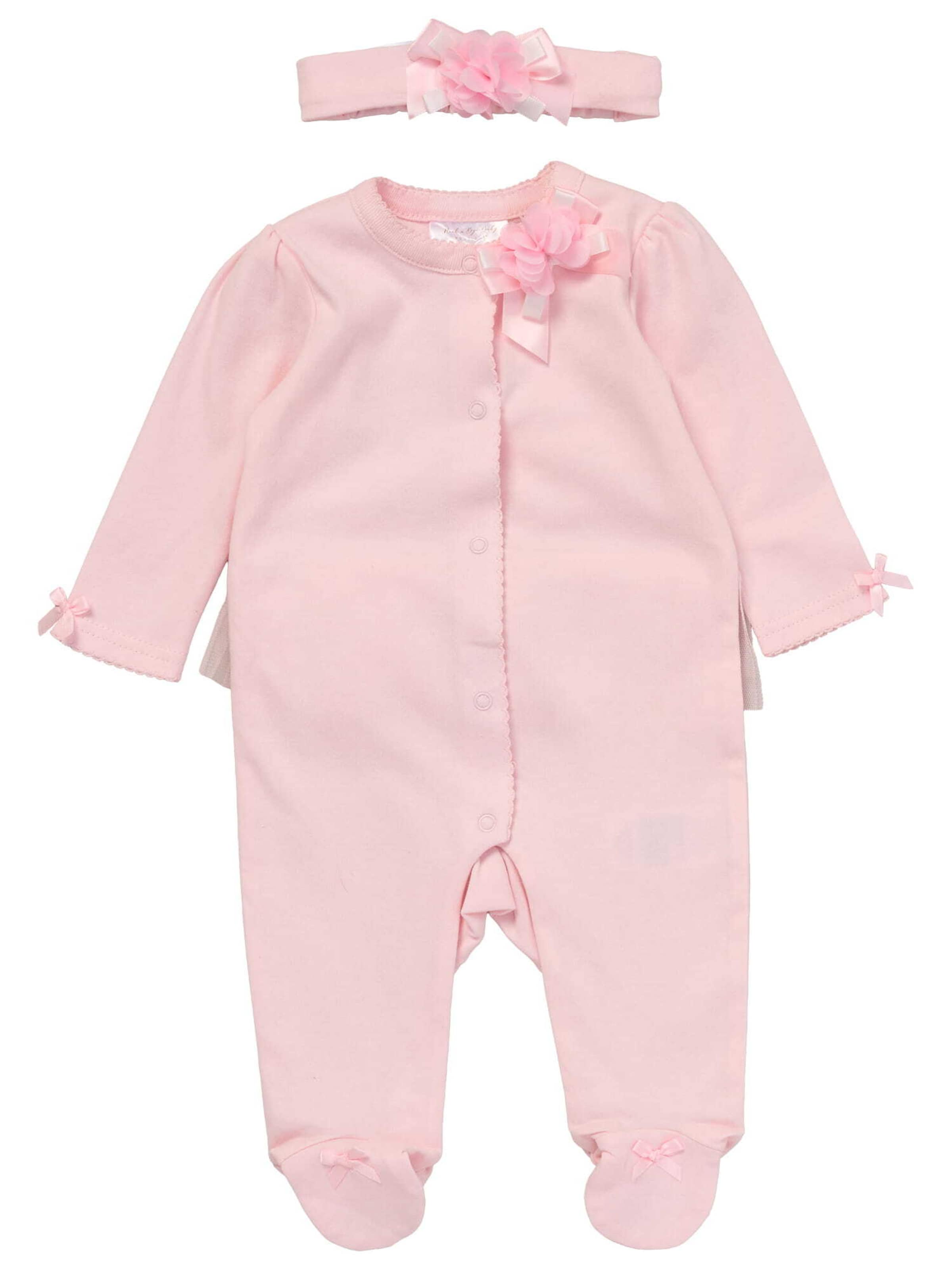 Barboteuse / body ' ' Rock a Bye Baby Boutique en rose : devant