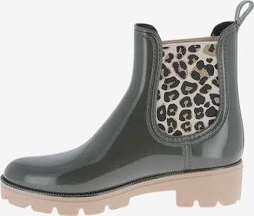 Les Tropéziennes Enkellaarsje 'Noura-Stiefeletten zum Hineinschlüpfen von M. Berlarbi' in Groen: voorkant