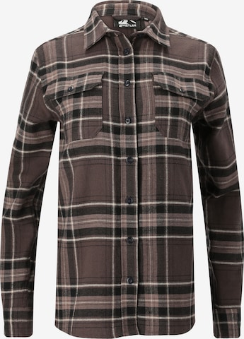 Whistler Athletic Button Up Shirt 'Jamba' in Brown: front