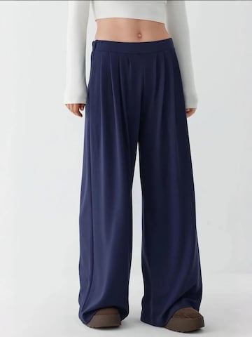 Hiccup Wide Leg Hose in Blau: Vorderseite