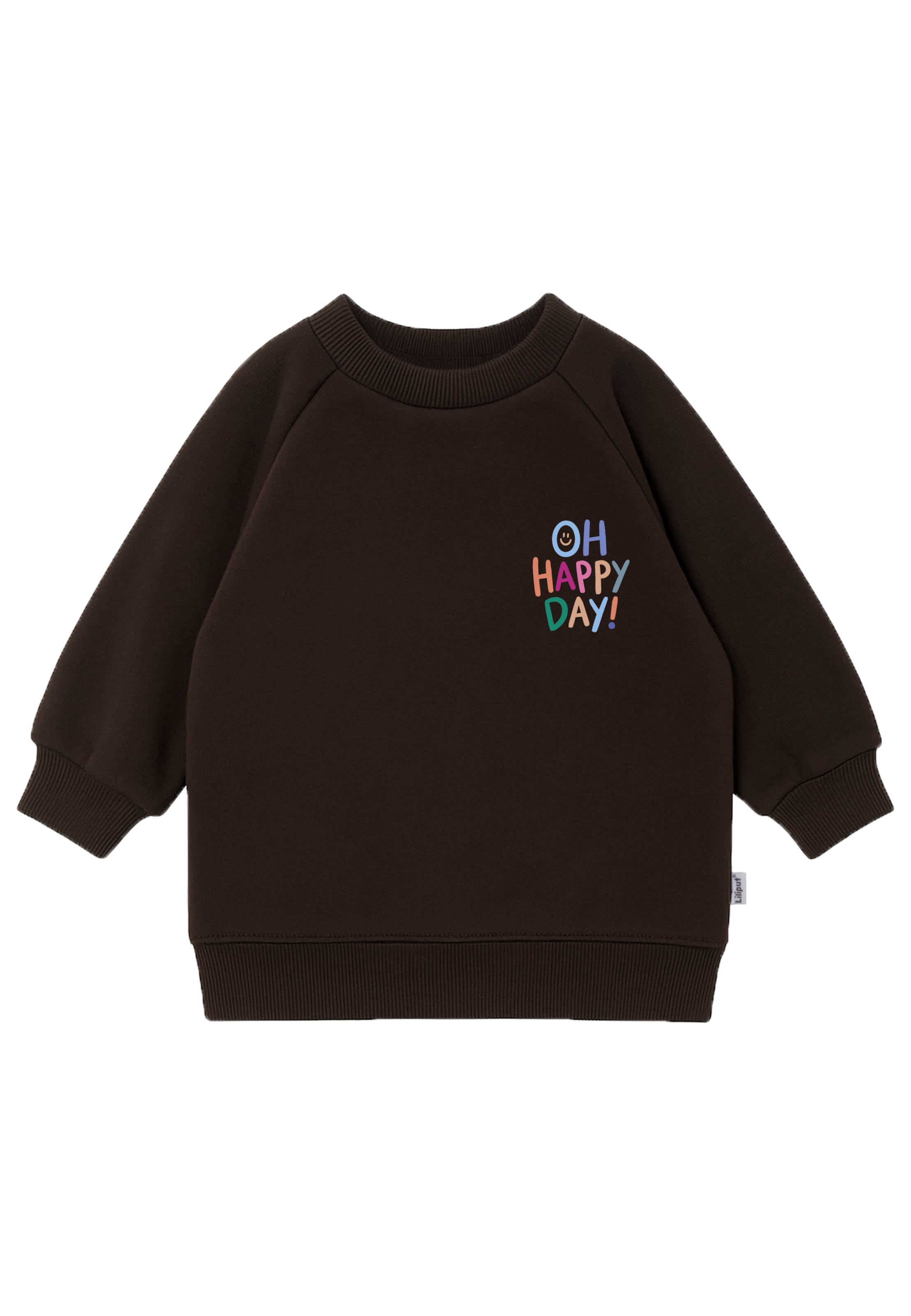 LILIPUT Sweatshirt 'Oh Happy Day' in Brown: front