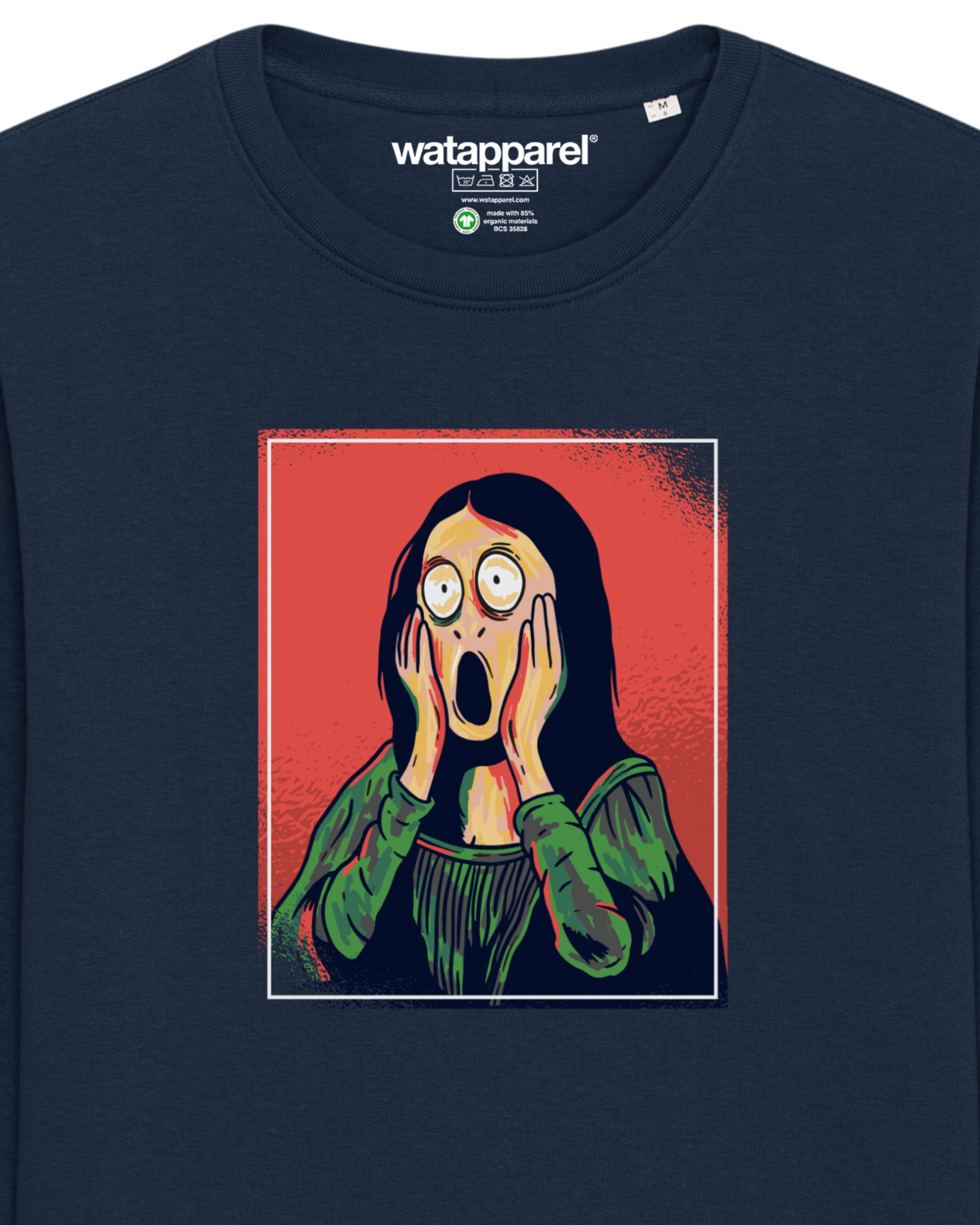 Sweat-shirt ' Mona Lisa Scream ' Watapparel en bleu