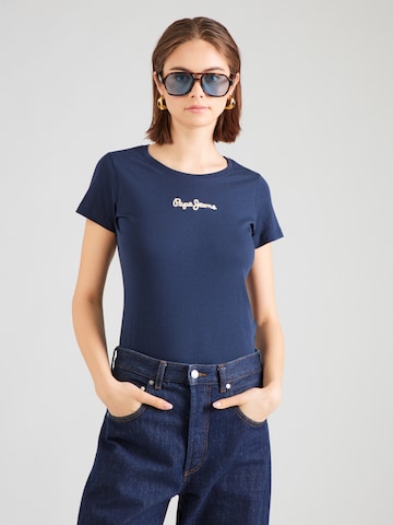 Pepe Jeans Tričko – modrá: přední strana