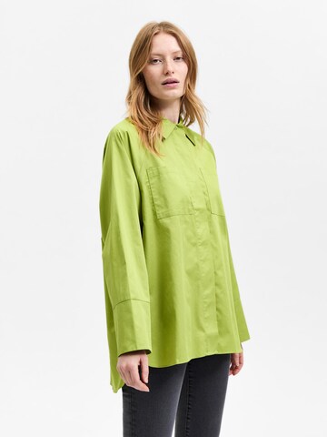 SELECTED FEMME Blus 'Rima' i grön: framsida