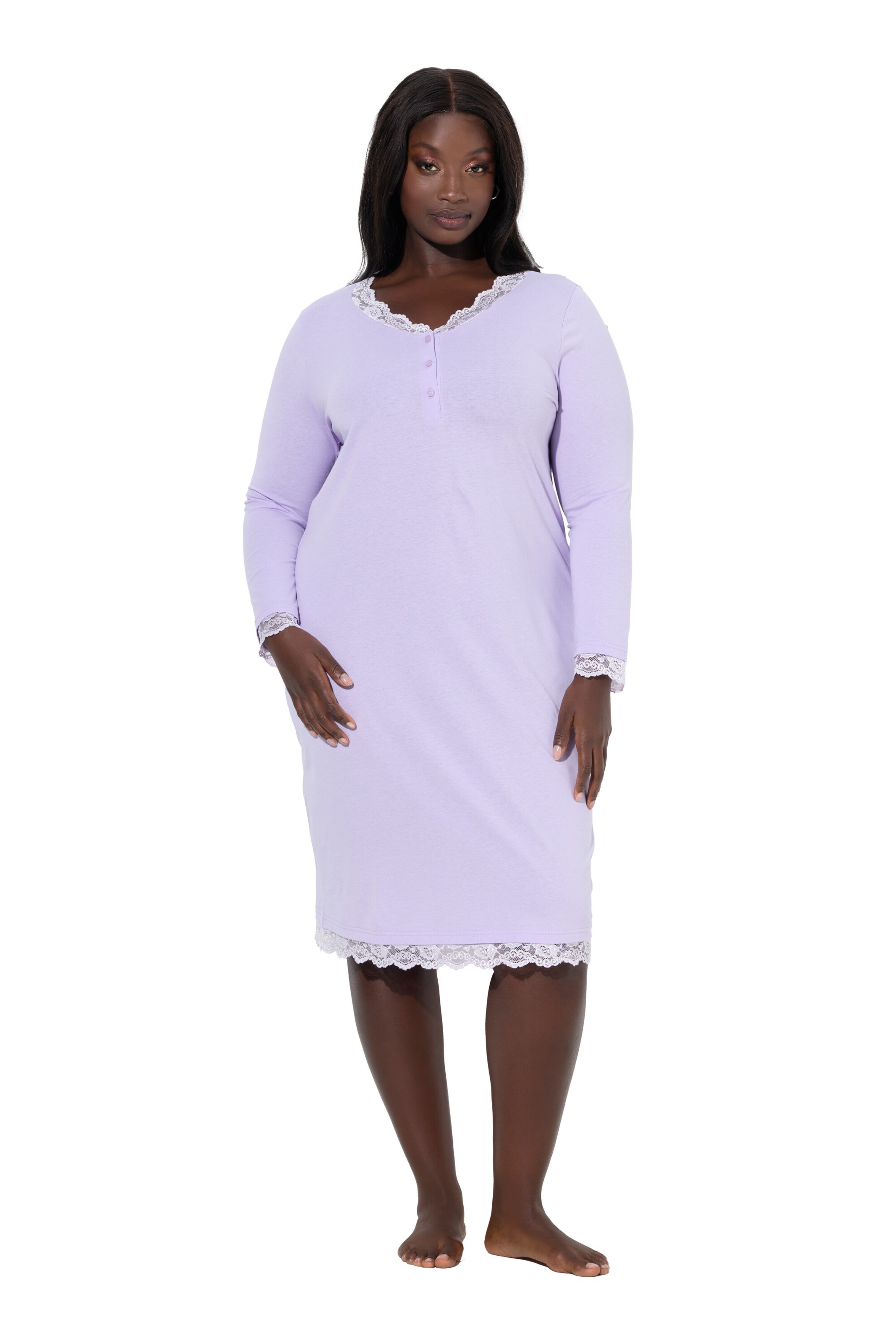 Ulla Popken Nachthemd in Lila: voorkant